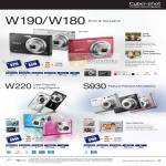 Cybershot Digital Cameras DSC W190 W180 W220 S930