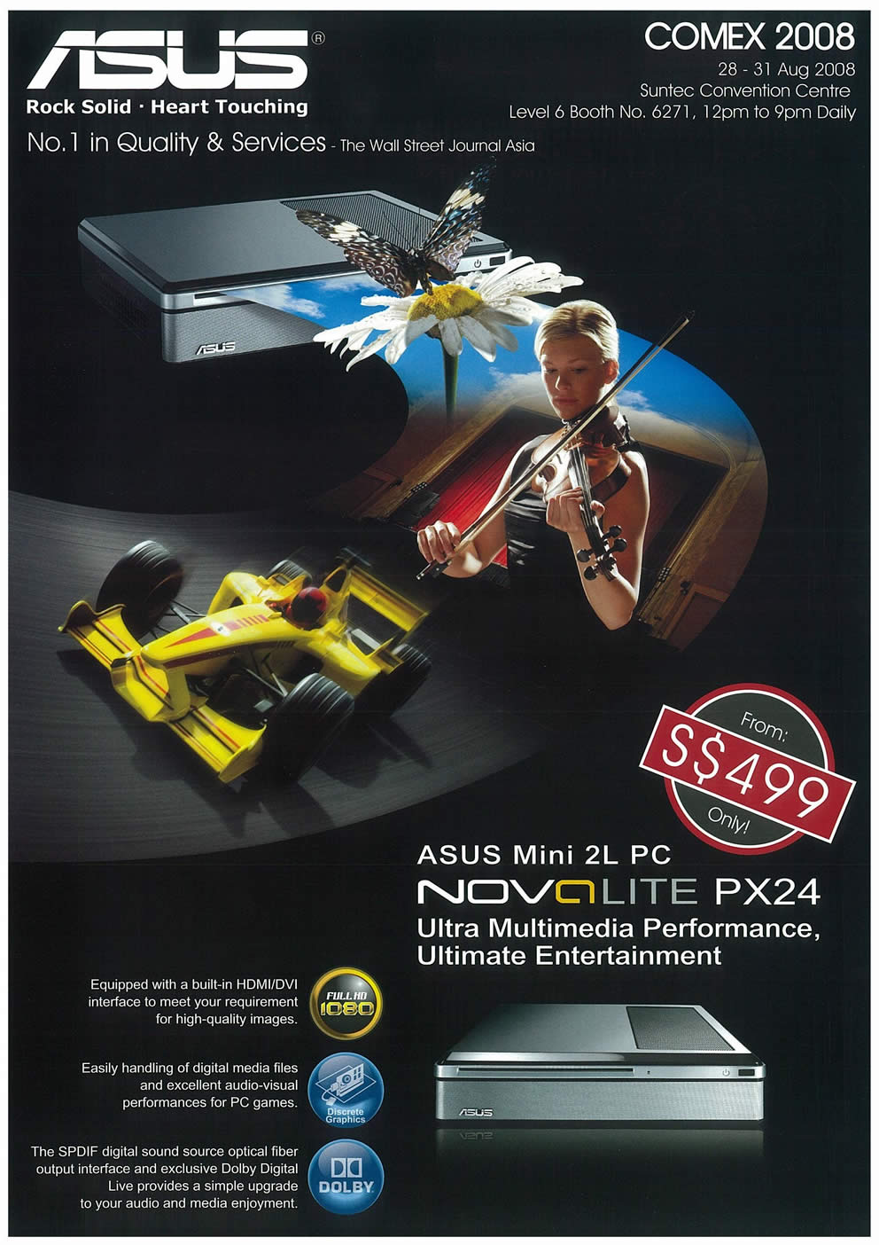Comex 2008 price list image brochure of ASUS Mini 2L PC Page 1