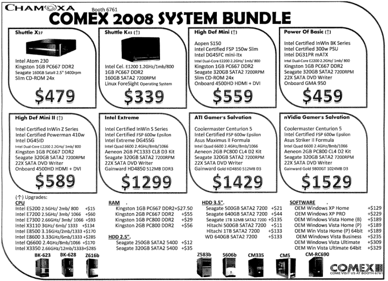 Comex 2008 price list image brochure of Chamoxa System Bundle