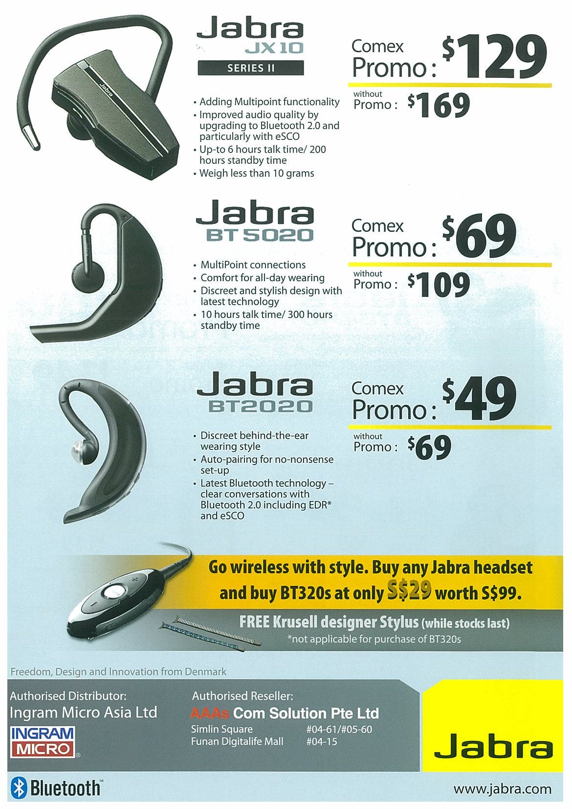 Comex 2008 price list image brochure of Jabra Bluetooth Page 2