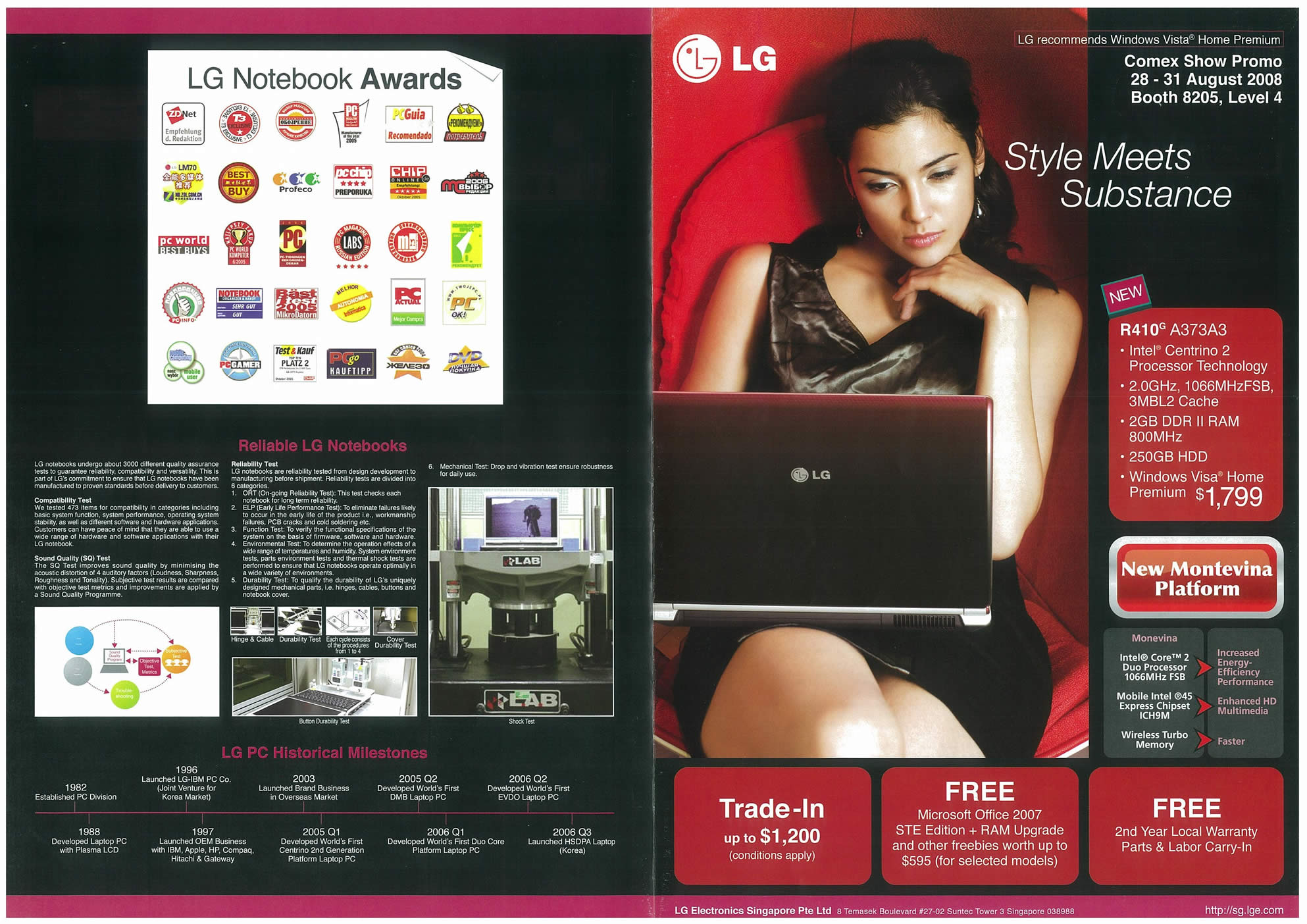 Comex 2008 price list image brochure of LG Notebooks Page 1