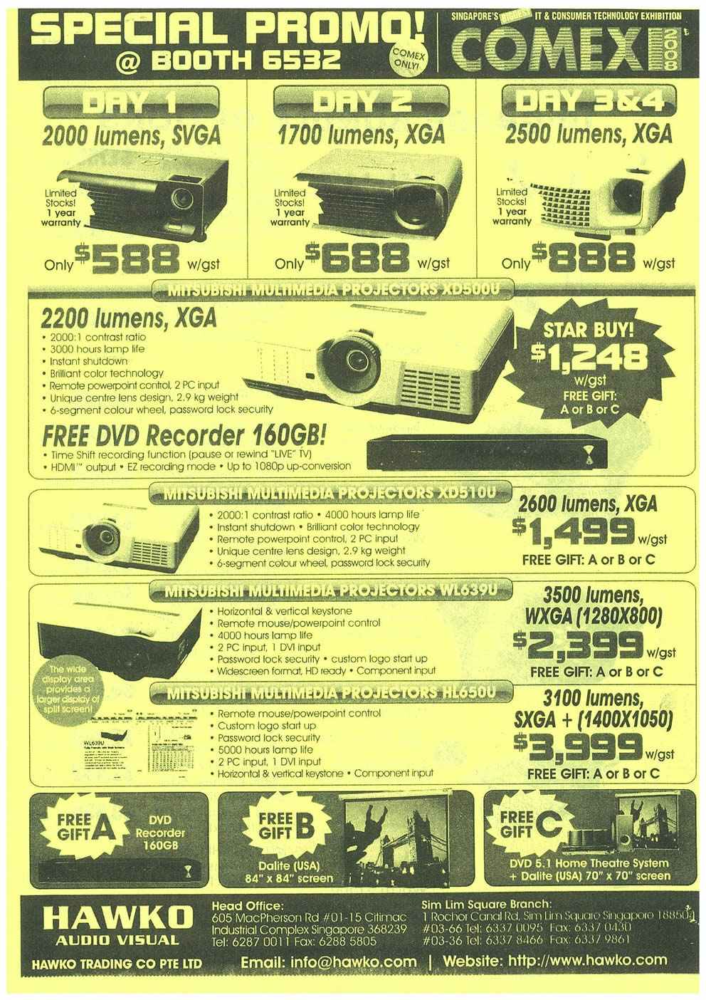 Comex 2008 price list image brochure of Mitsubishi Electric Page 2