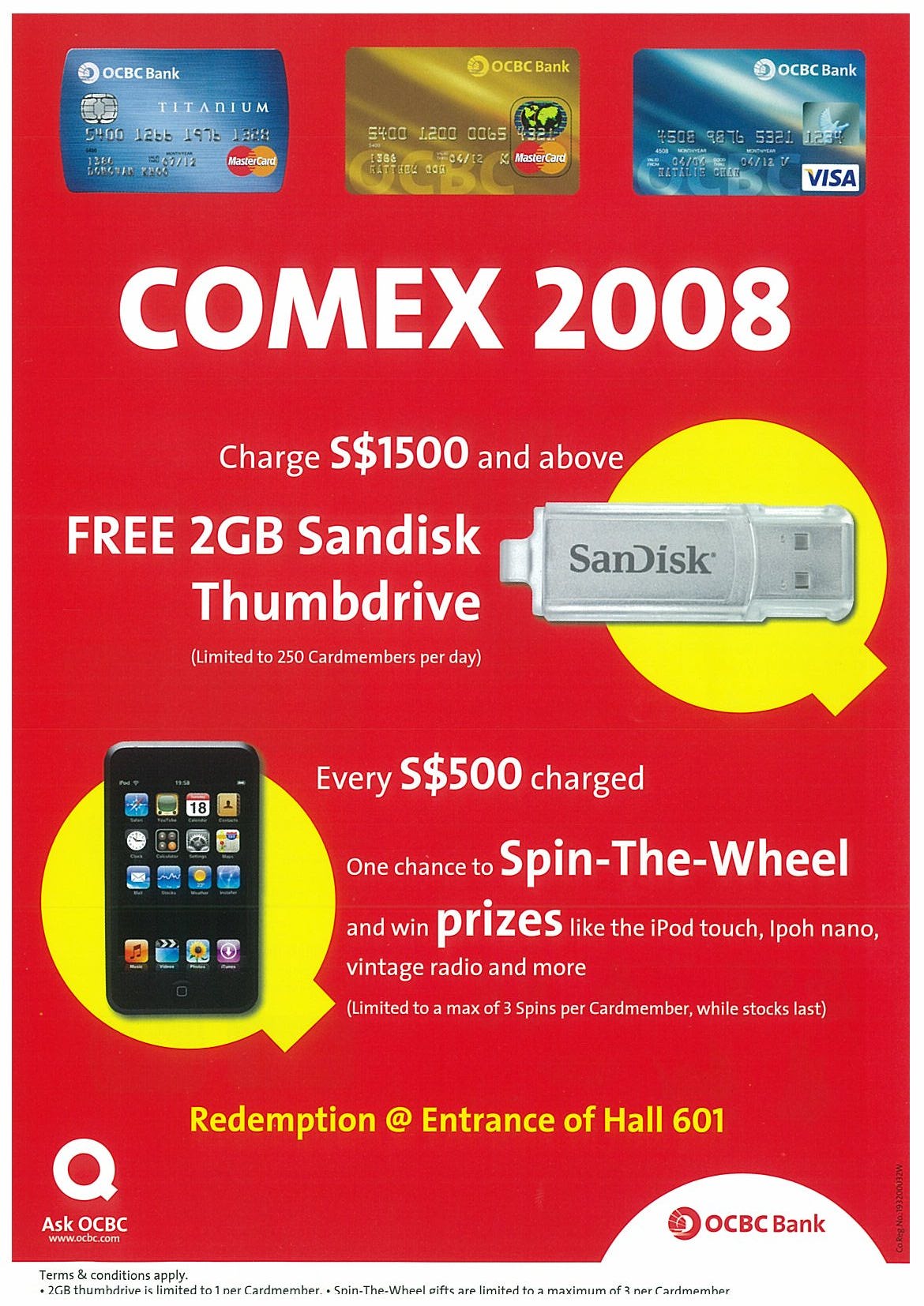 Comex 2008 price list image brochure of OCBC Page 1
