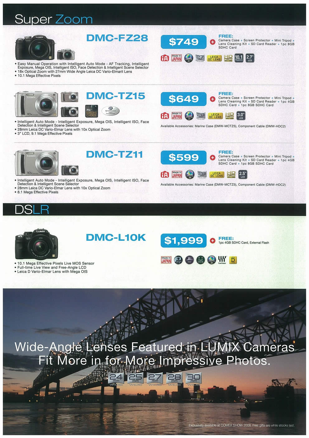 Comex 2008 price list image brochure of Panasonic Cameras Camcorders Page 5