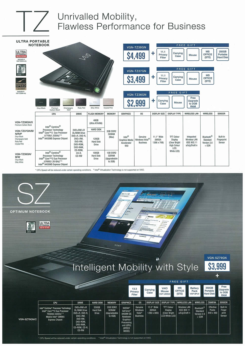 Comex 2008 price list image brochure of Sony VAIO Page 2