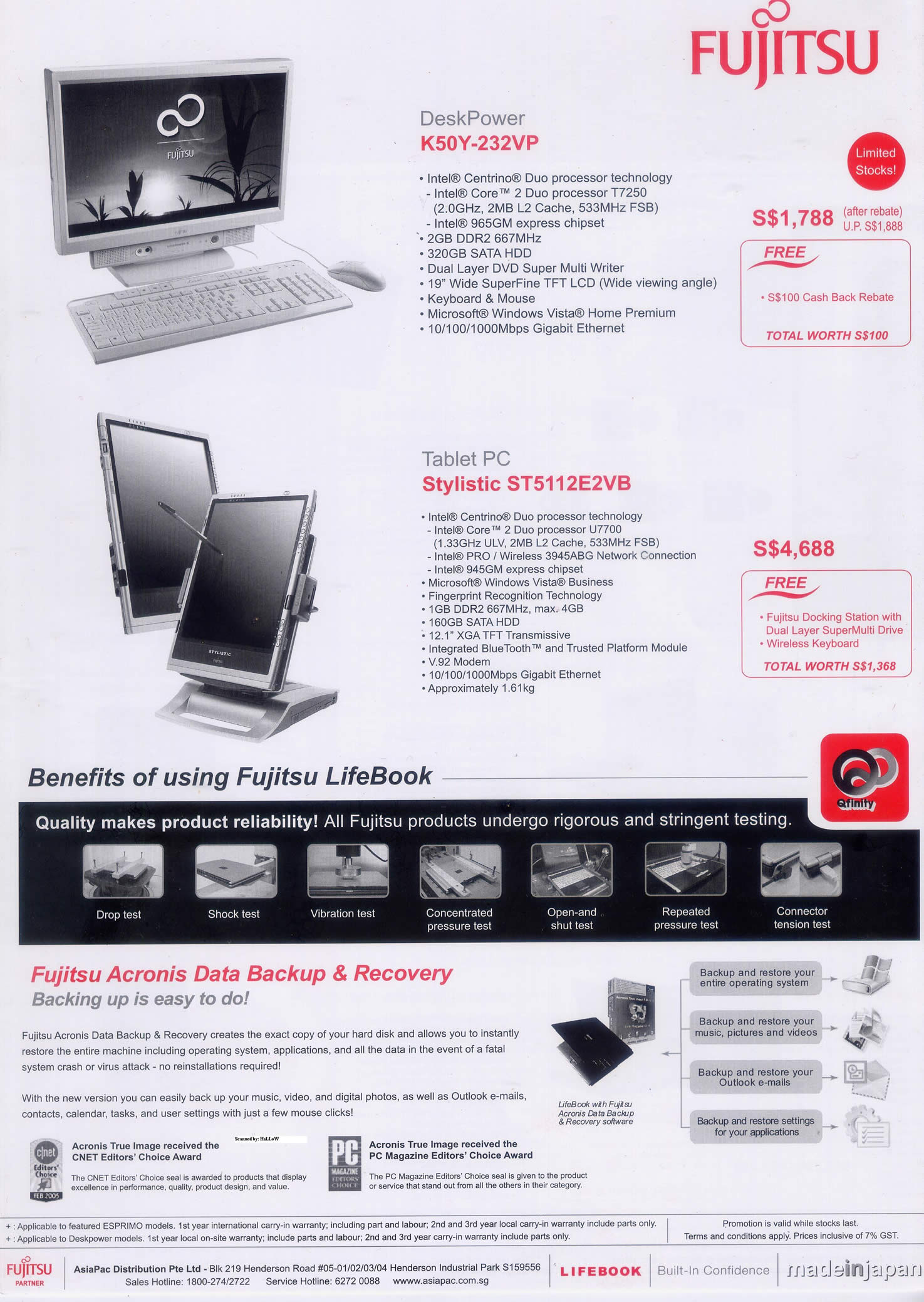 Comex 2008 price list image brochure of Fujitsu 6
