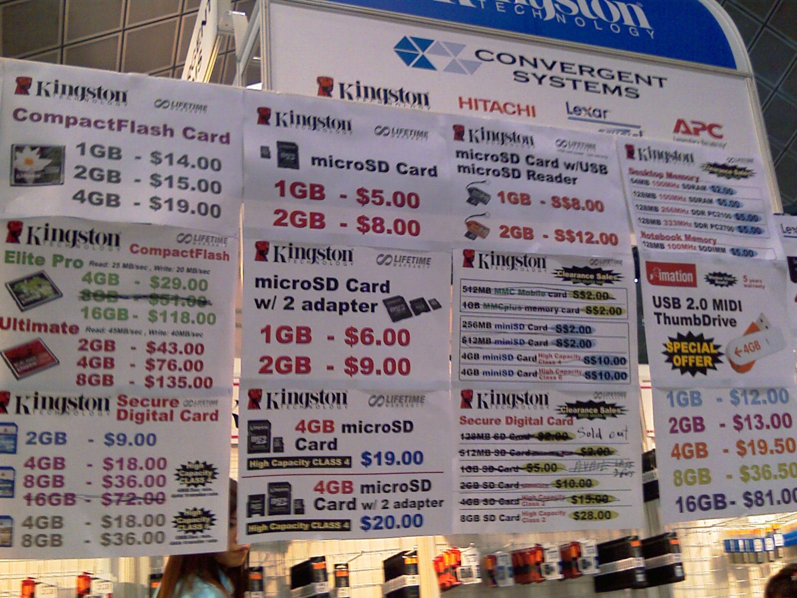 Comex 2008 price list image brochure of Kingston As1