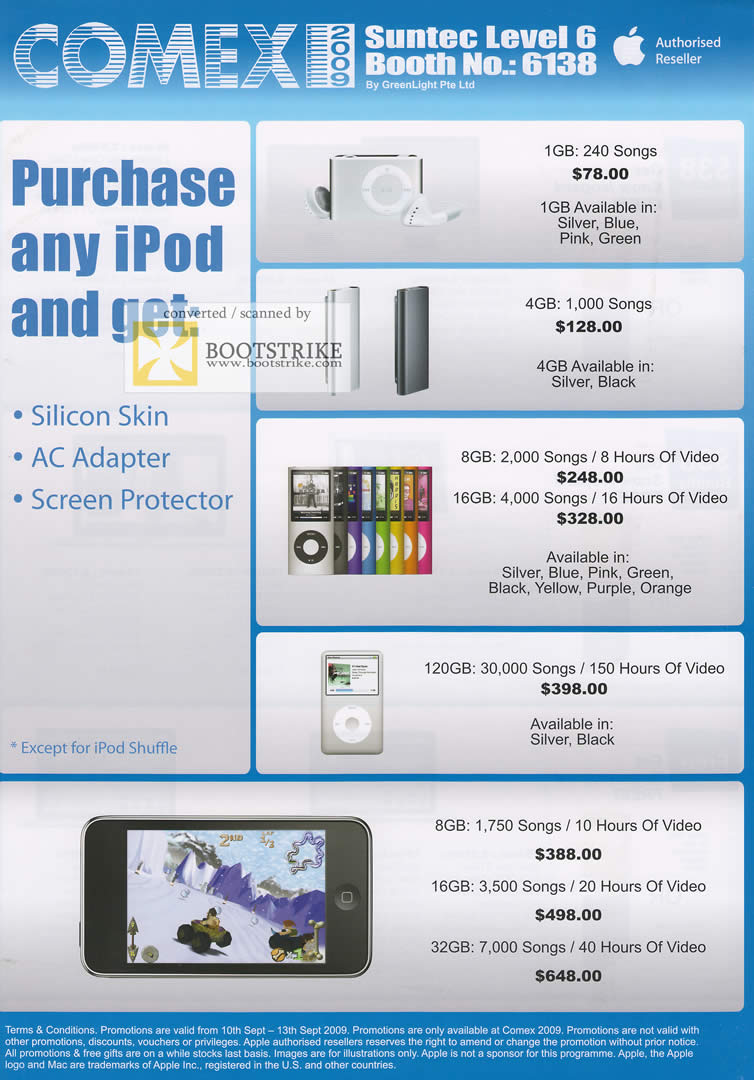 Comex 2009 price list image brochure of Apple IPod PA Mart