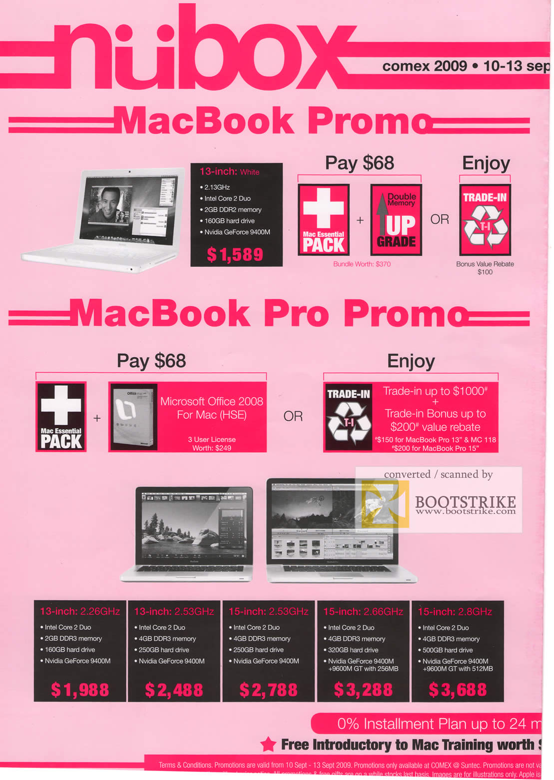 Comex 2009 price list image brochure of Apple Nubox Macbook Pro