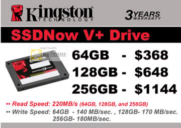 Comex 2009 price list image brochure of Convergent Kingston SSDNow V Drive 64GB 128GB 256GB B6346