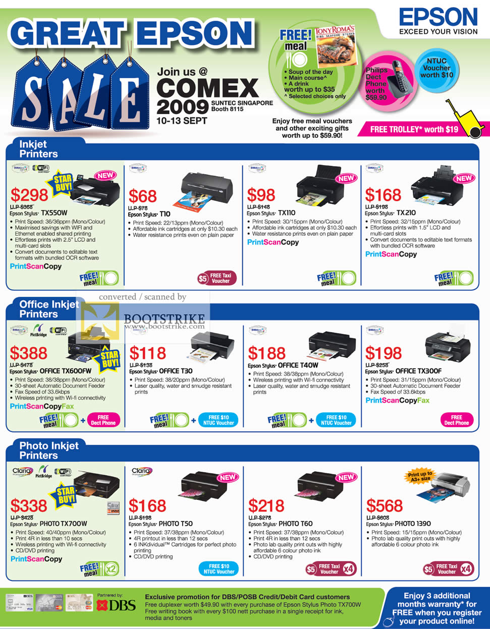 Comex 2009 price list image brochure of Epson Printers Inkjet Office Photo