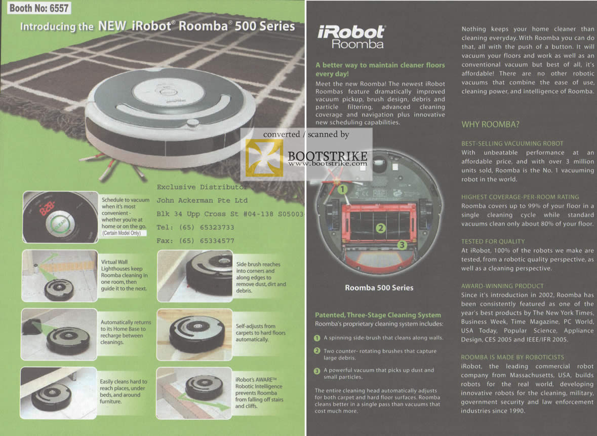 Comex 2009 price list image brochure of IRobot Roomba 500 Vacuum