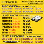 Hitachi Internet Harddisk Sata 7200rpm Pata Ide Laptops B6346