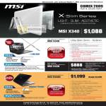MSI Notebook Ultra Thin X340 X320 Entertainment EX460