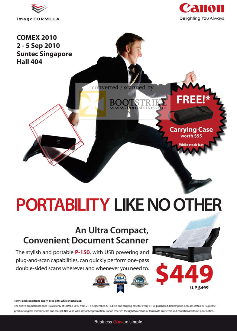 Comex 2010 price list image brochure of Canon Compact Document Scanner ImageFormula