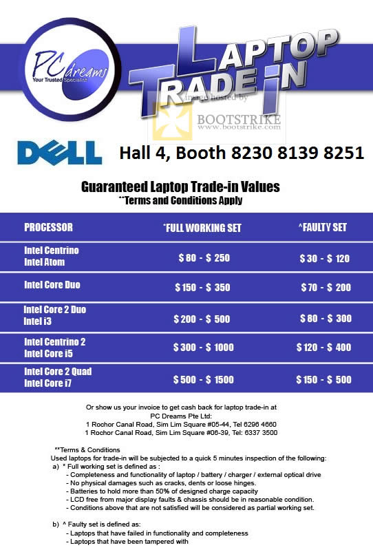 Comex 2010 price list image brochure of Dell PC Dreams Notebook Trade In