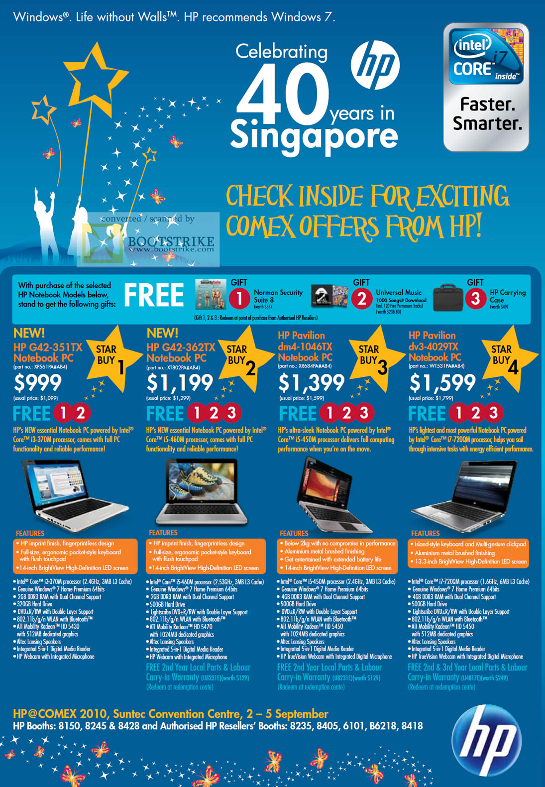 Comex 2010 price list image brochure of HP Notebook PC G42 351TX 362TX DM4 1046TX DV3 4029TX