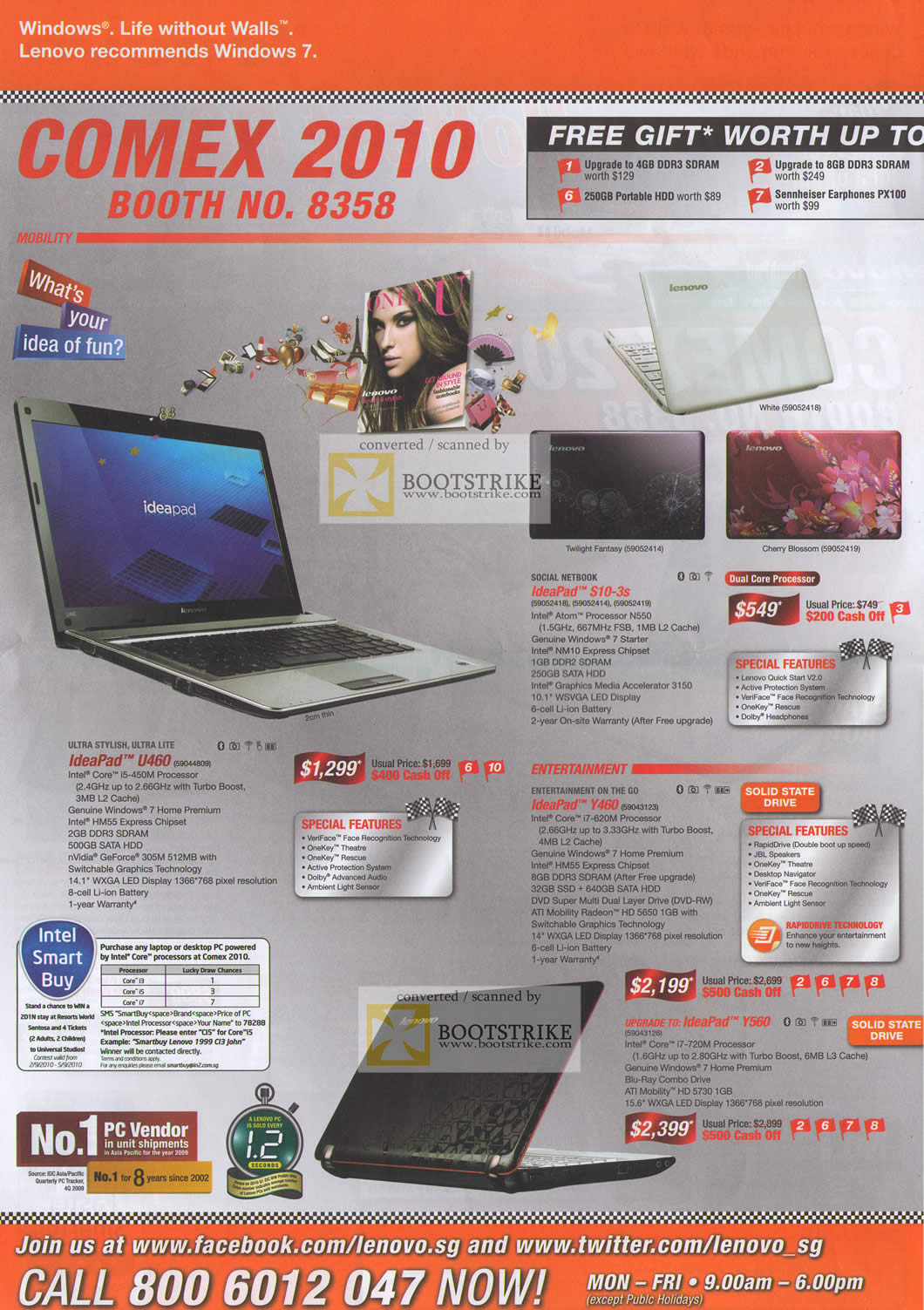 Comex 2010 price list image brochure of Lenovo Notebooks Ideapad S10 3s U460 Y460 Y560