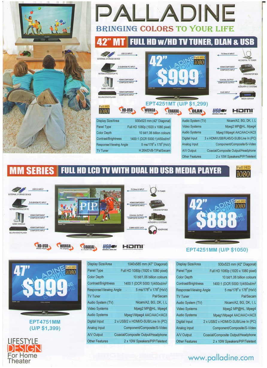 Comex 2010 price list image brochure of Palladine MT TV Tuner Dlan USB EPT4251MT MM EPT4251MM EPT4751MM