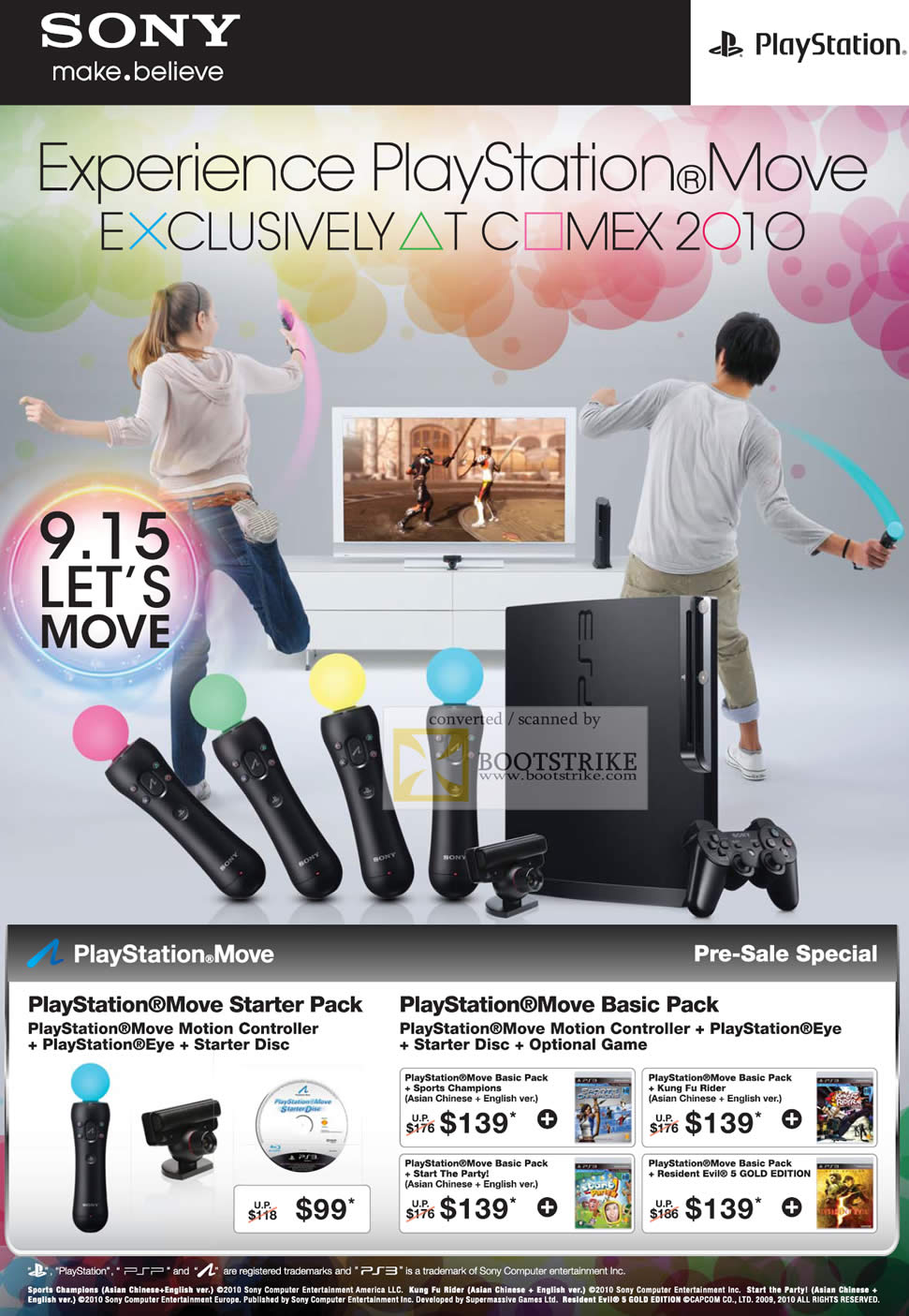 Comex 2010 price list image brochure of Sony Playstation Move Starter Pack Move Motion Controller Eye