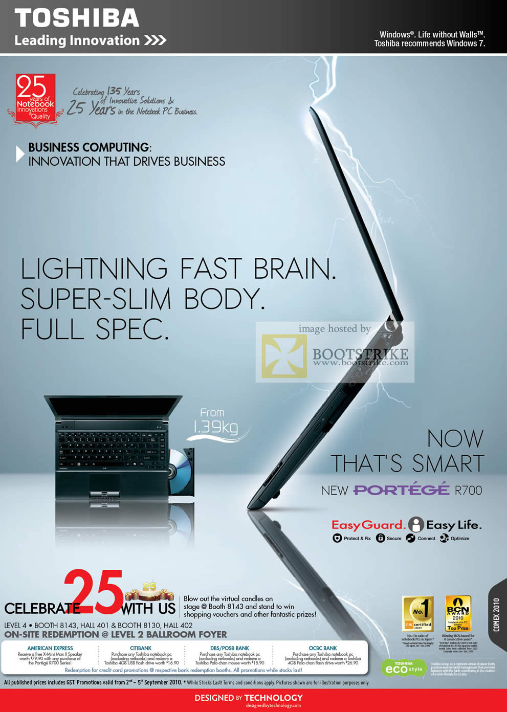 Comex 2010 price list image brochure of Toshiba Portege R700 Notebook
