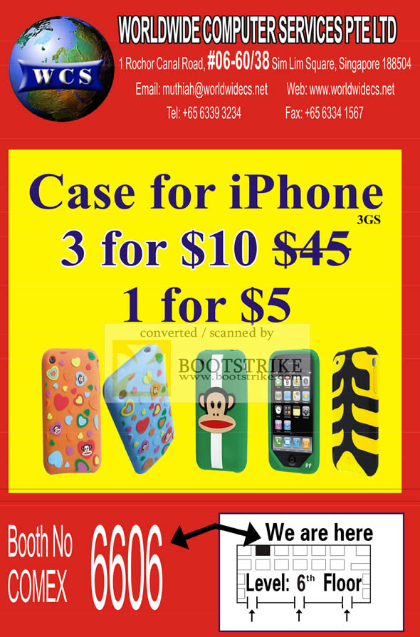 Comex 2010 price list image brochure of Worldwide Computer IPhone Case 3GS