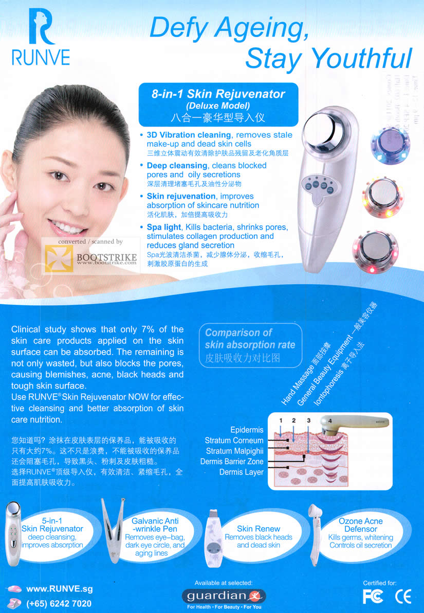 COMEX 2011 price list image brochure of Biovital Skin Rejuvenator Deluxe Model 3D Vibration Cleaning Cleansing Rejuvenation Spa Light