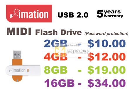 COMEX 2011 price list image brochure of Convergent Imation MIDI Flash Drive