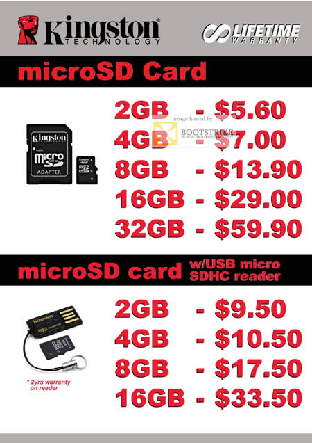 COMEX 2011 price list image brochure of Convergent Kingston MicroSD Memory Card
