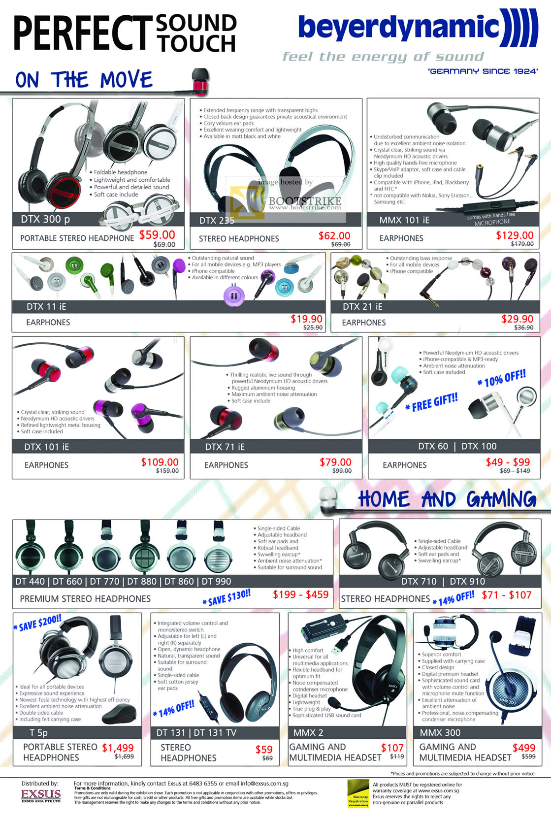 COMEX 2011 price list image brochure of EpiCentre Beyer Dynamic Headphones Earphones DTX 300 P 235 MMX 101 IE 11 IE 21 IE 101 IE 71 IE 60 100 T 5p 131 TV MMX 2 300