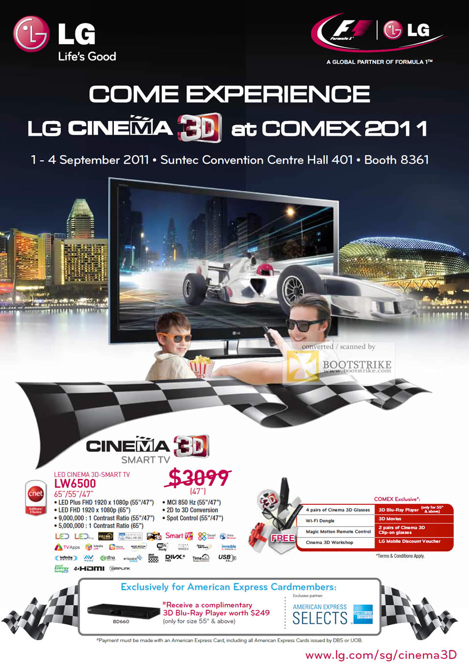 COMEX 2011 price list image brochure of LG TV LW6500 Cinema 3D Smart
