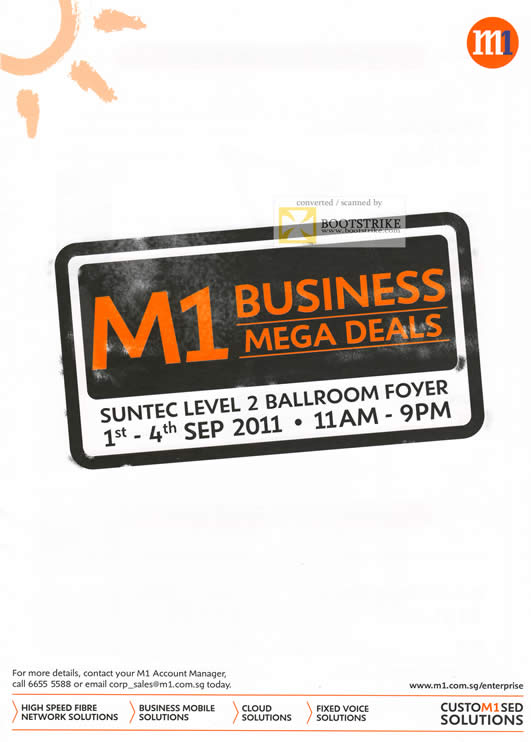 COMEX 2011 price list image brochure of M1 Business Mega Deals