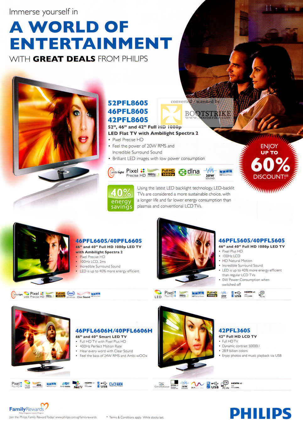 COMEX 2011 price list image brochure of Philips TV LED 52PFL8605 46PFL8605 42PFL8605 46PFL6604 LCD 42PFL360S