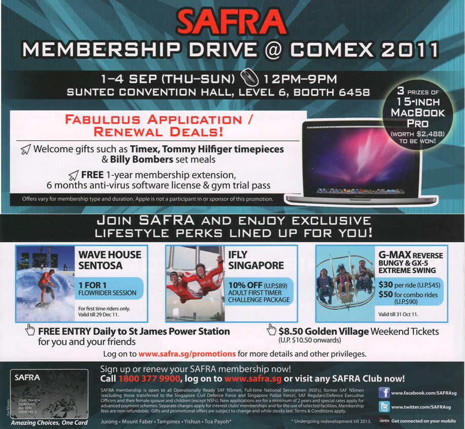 COMEX 2011 price list image brochure of Safra Membership Drive Timex Tommy Hilfiger Timepieces Sentosa IFly G-Max