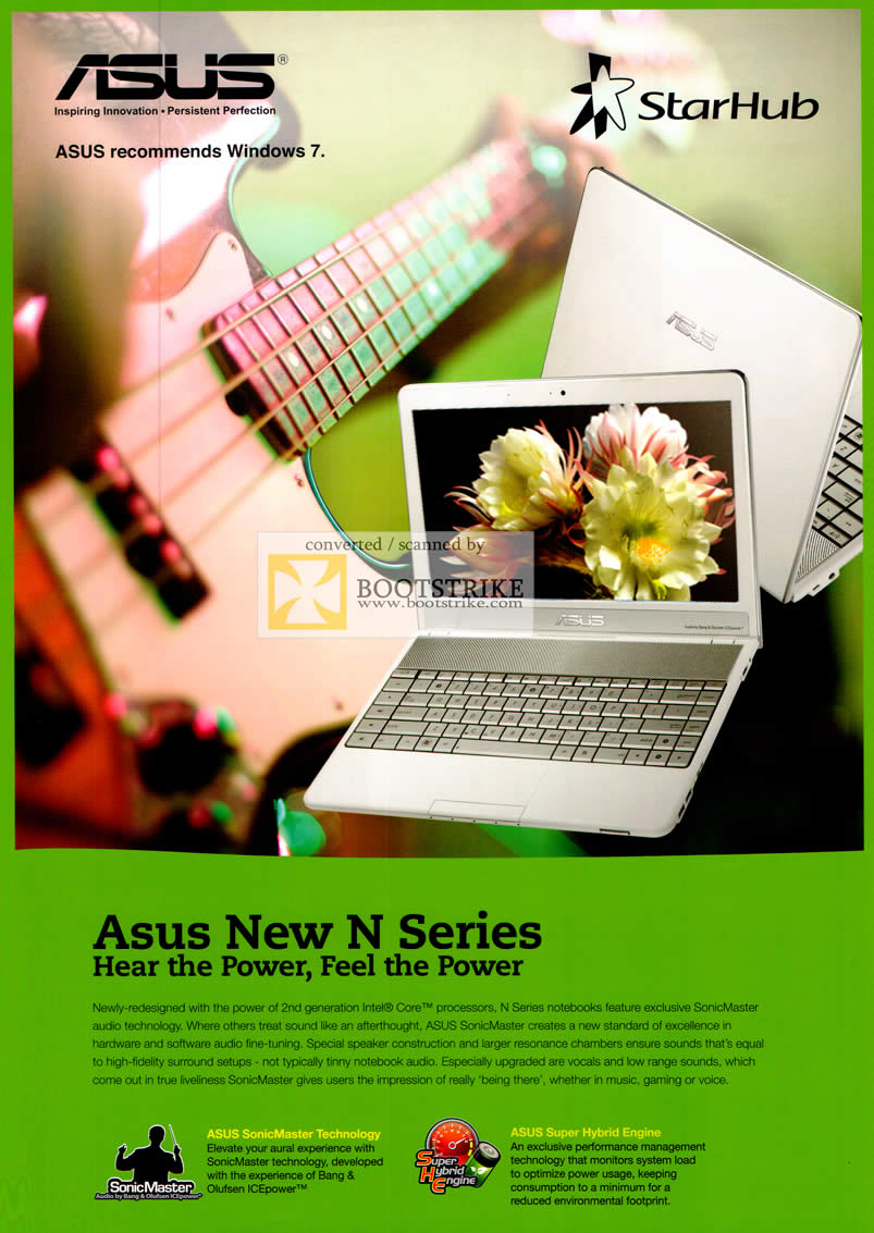 COMEX 2011 price list image brochure of Starhub ASUS New N Series Notebook Features