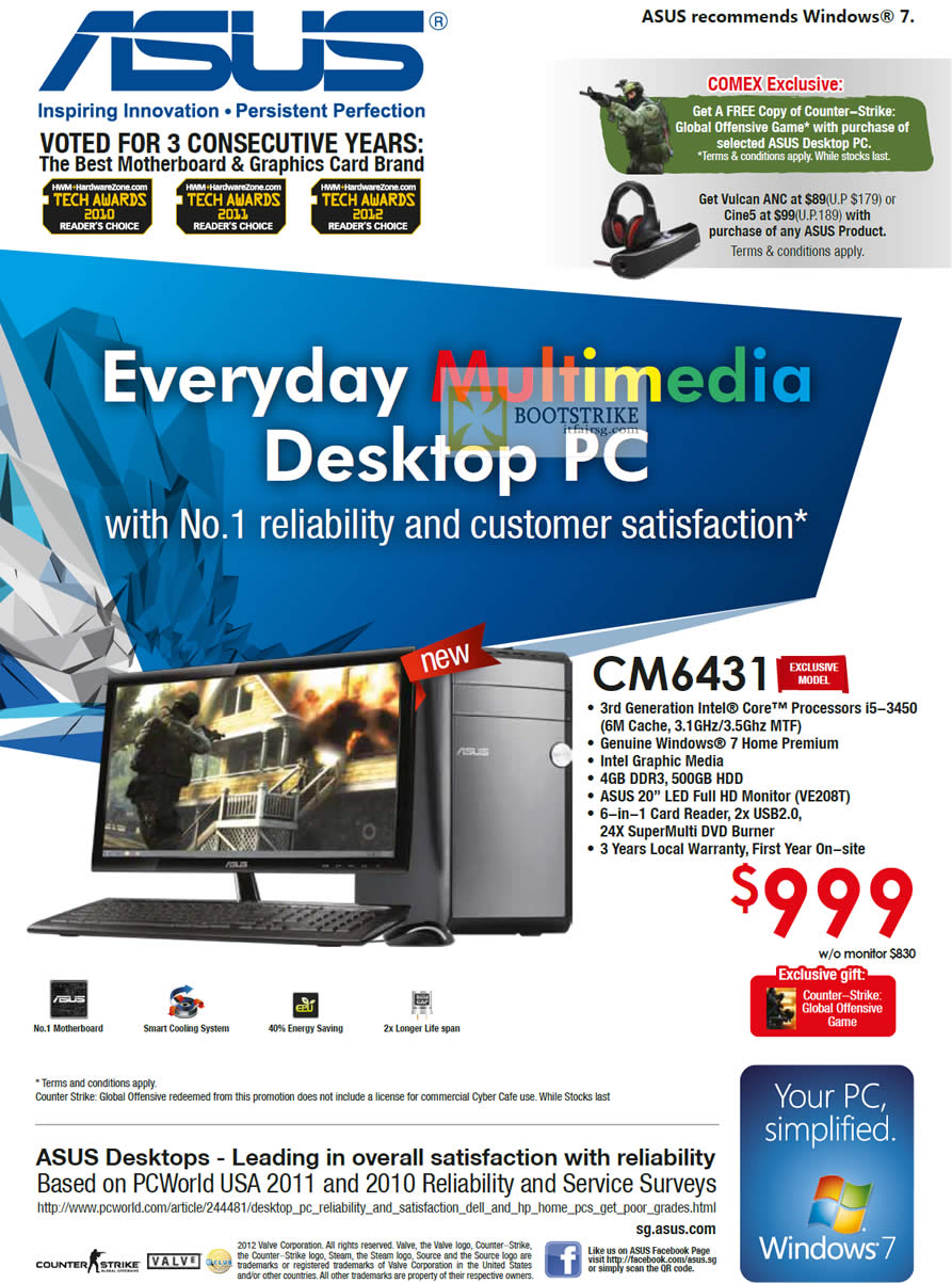 COMEX 2012 price list image brochure of ASUS Audio House Desktop PC CM6431