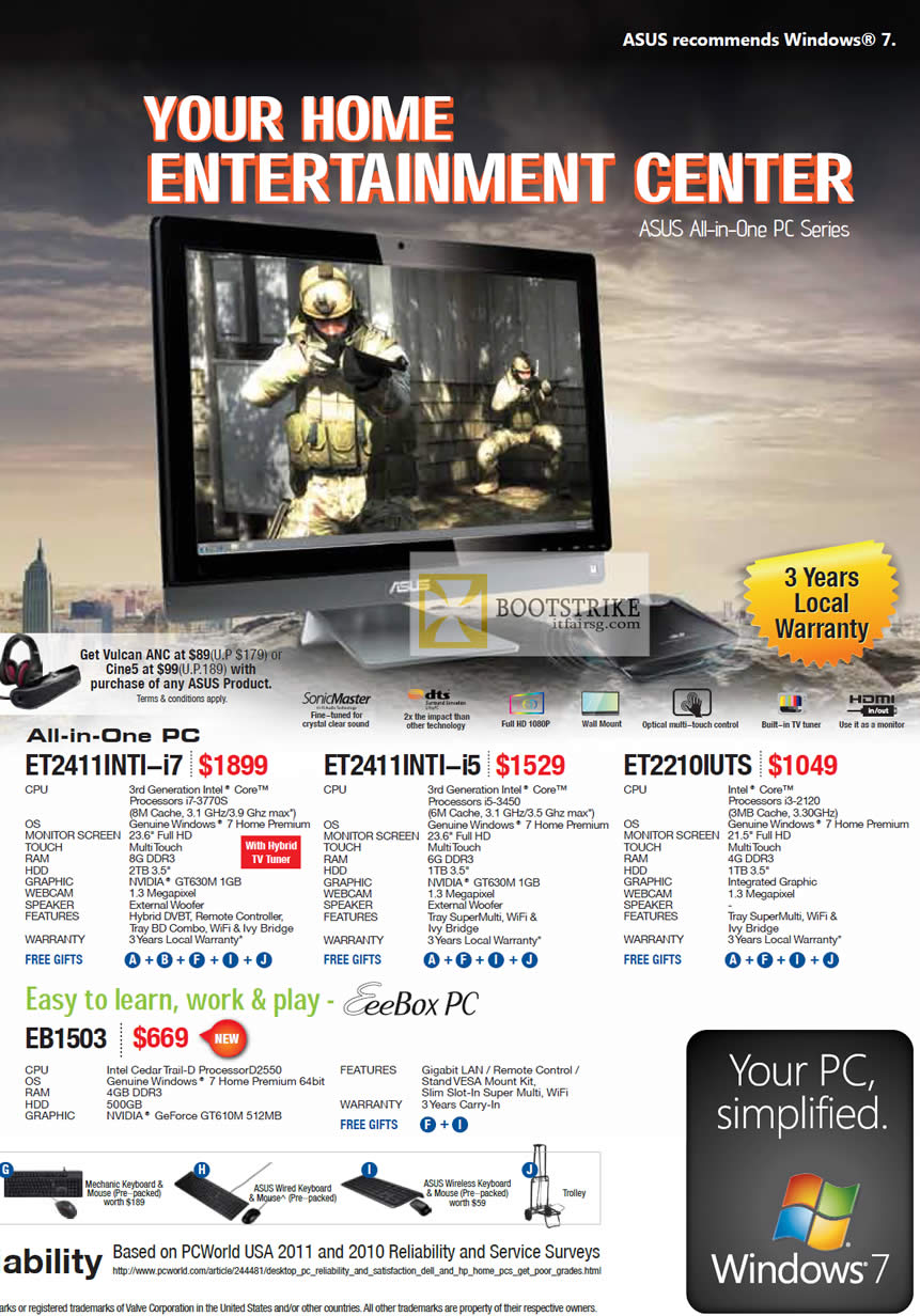 COMEX 2012 price list image brochure of ASUS Desktop PC AIO ET2411INTI-i7, ET2411INTI-i7, ET2210IUTS, EB1503 Eeebox PC