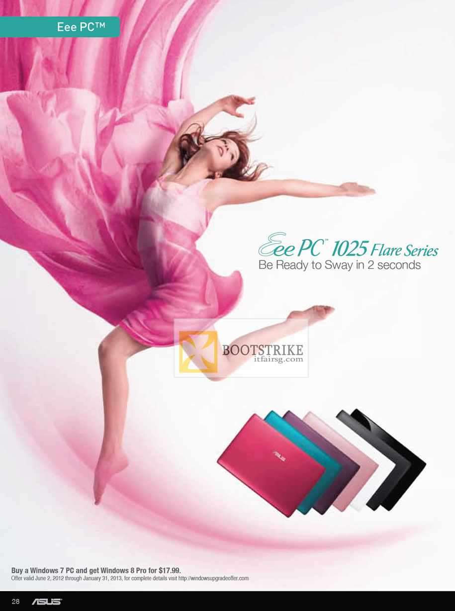 COMEX 2012 price list image brochure of ASUS Notebooks Eee PC 1025 Flare Series