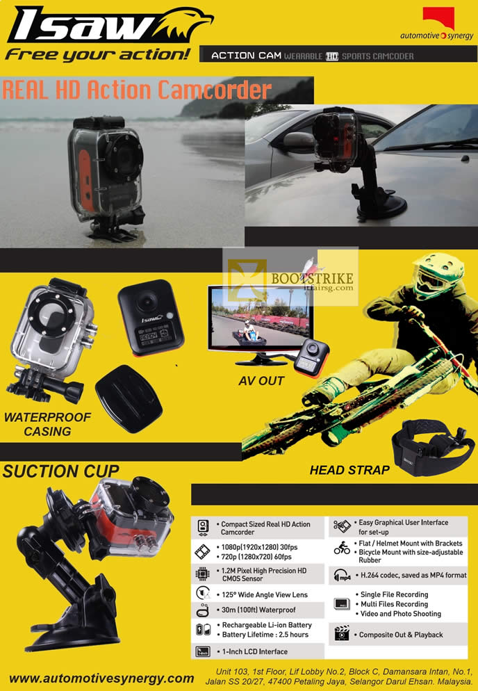 COMEX 2012 price list image brochure of Allbright Isaw Car Video Recorder Features