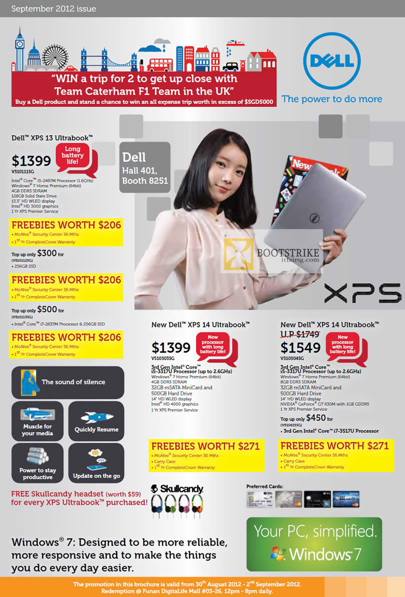 COMEX 2012 price list image brochure of Dell Direct Notebooks XPS 13 Ultrabook, XPS 14