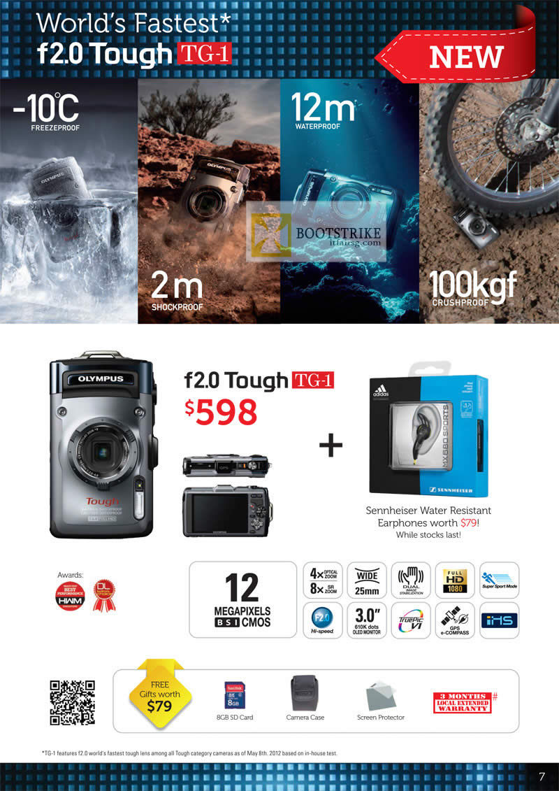 COMEX 2012 price list image brochure of Olympus Digital Camera Tough TG-1