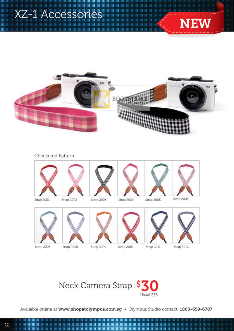 COMEX 2012 price list image brochure of Olympus Digital Camera XZ-1 Neck Camera Strap