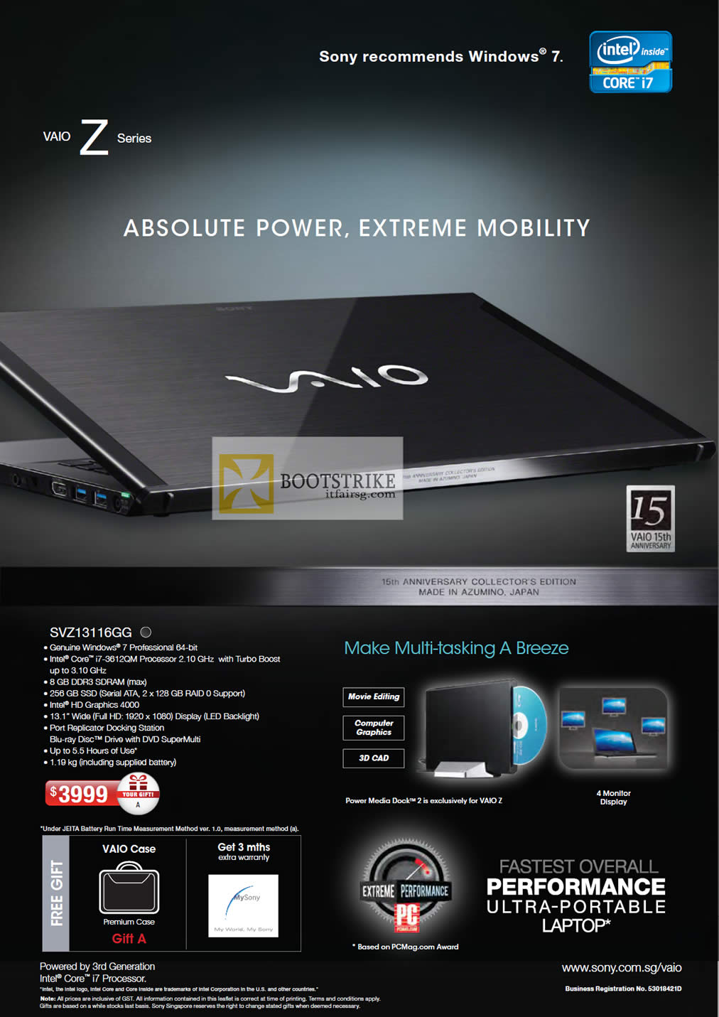 COMEX 2012 price list image brochure of Sony Vaio Z Series Notebook SVZ13116GG