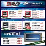 Corsair SSD Force Series GS, GT, 3, Neutron Series, Crucial SSD