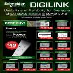 Schneider Electric Digilink Power Socket, Keystone, LAN Cables