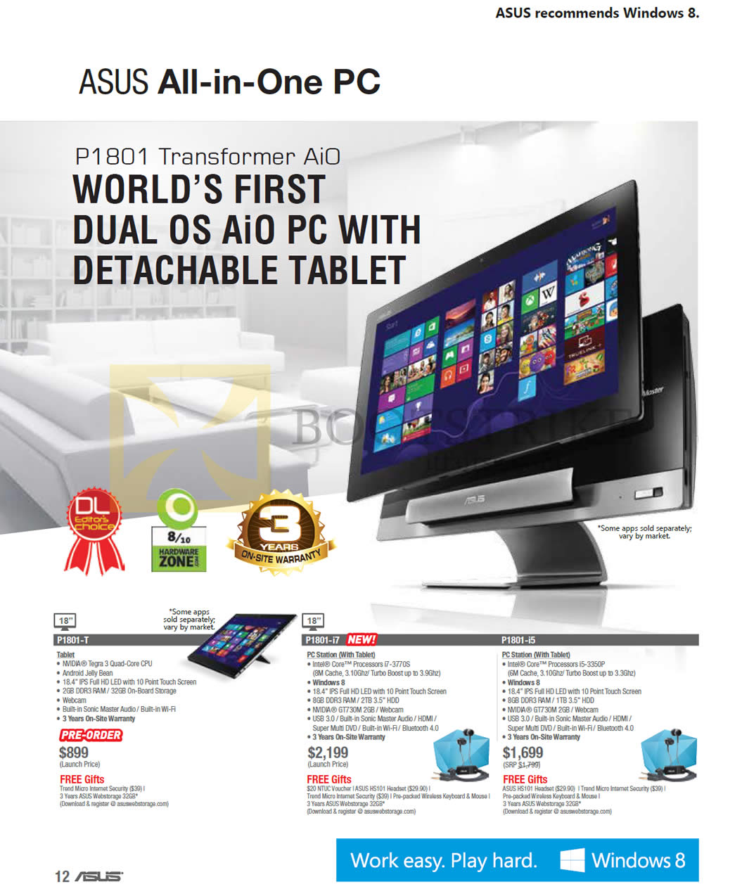 COMEX 2013 price list image brochure of ASUS Desktop PCs AIO Transformer P1801-T, P1801-i7, P1801-i5