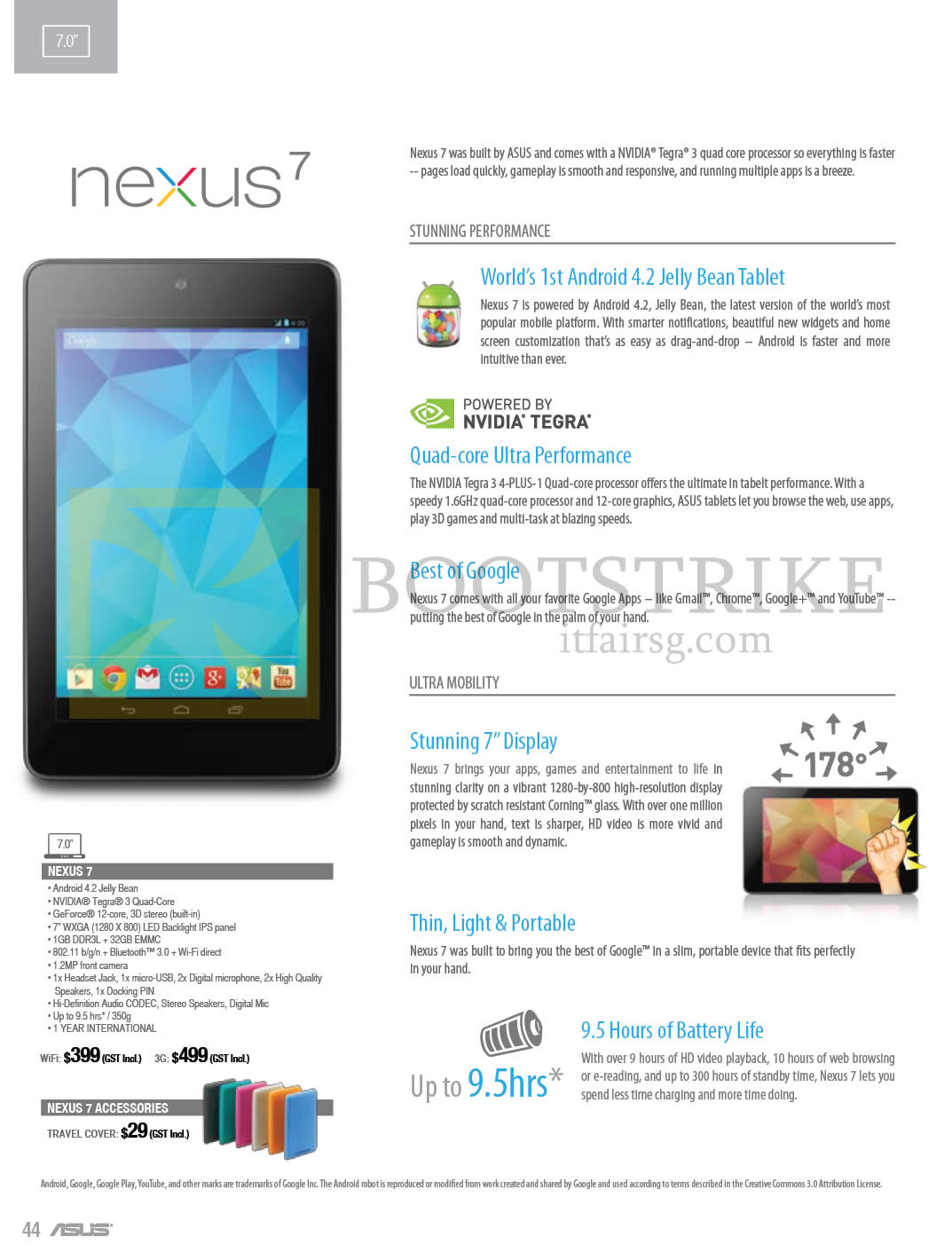 COMEX 2013 price list image brochure of ASUS Tablets NEXUS 7, Accessories
