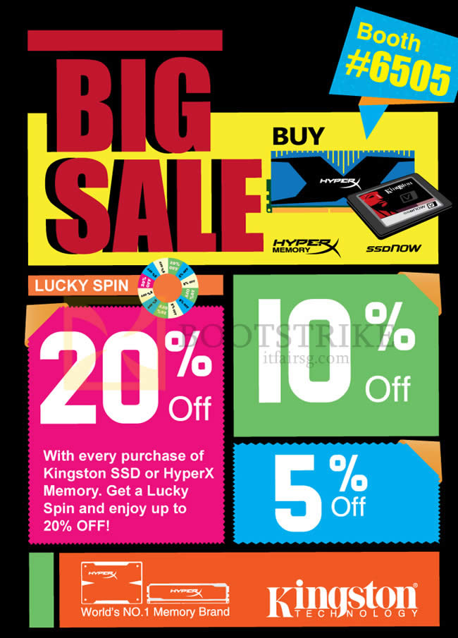 COMEX 2013 price list image brochure of Convergent Kingston SSD HyperX Lucky Spin
