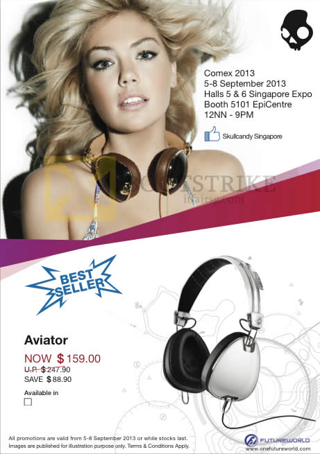 COMEX 2013 price list image brochure of Epicentre Skullcandy Headphones Aviator