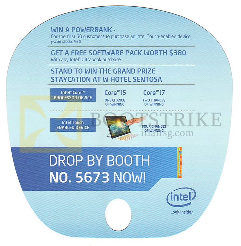 COMEX 2013 price list image brochure of Intel Lucky Draw Win A Powerbank, Free Software Pack